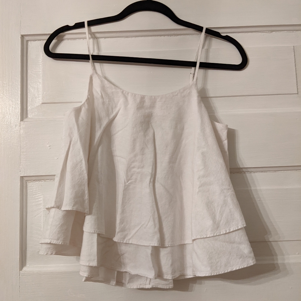 Nordstrom BP layered boho white tank top XS